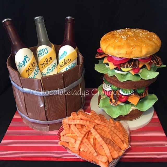 cake birthday burgermeal