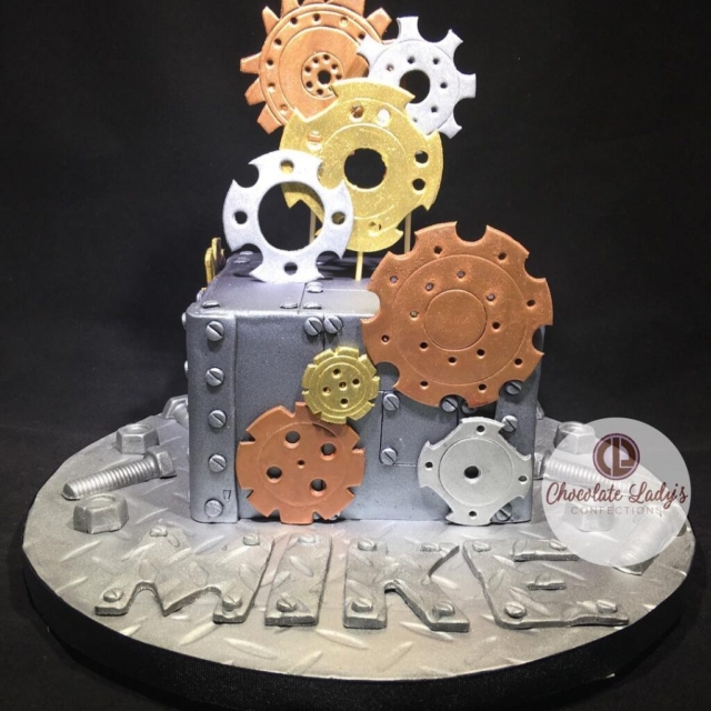 cake birthday gears