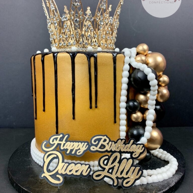 cake birthday goldpearls