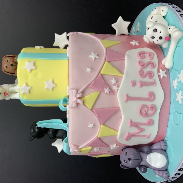 cake birthday puppies